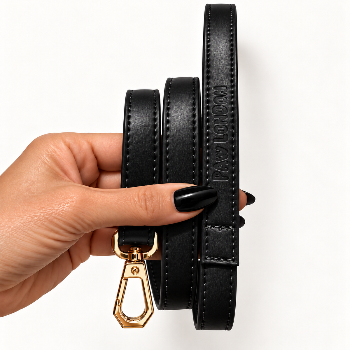 Basic Light Dog Leash | Black Matte - PAW LONDON
