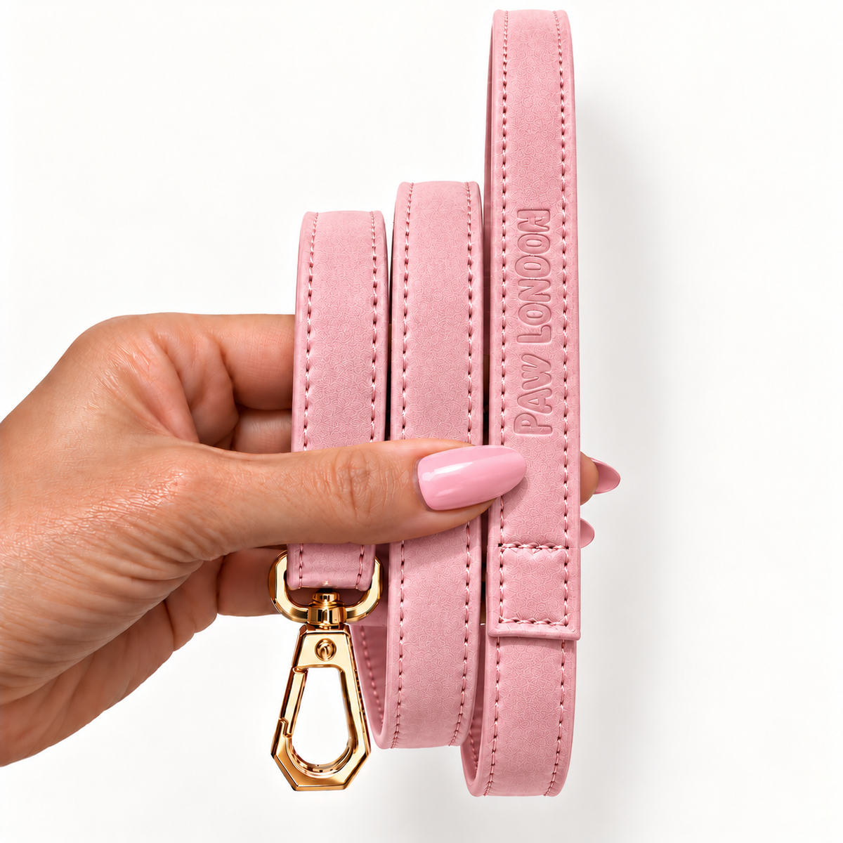 Basic Light Dog Leash | Blush Pink Textured