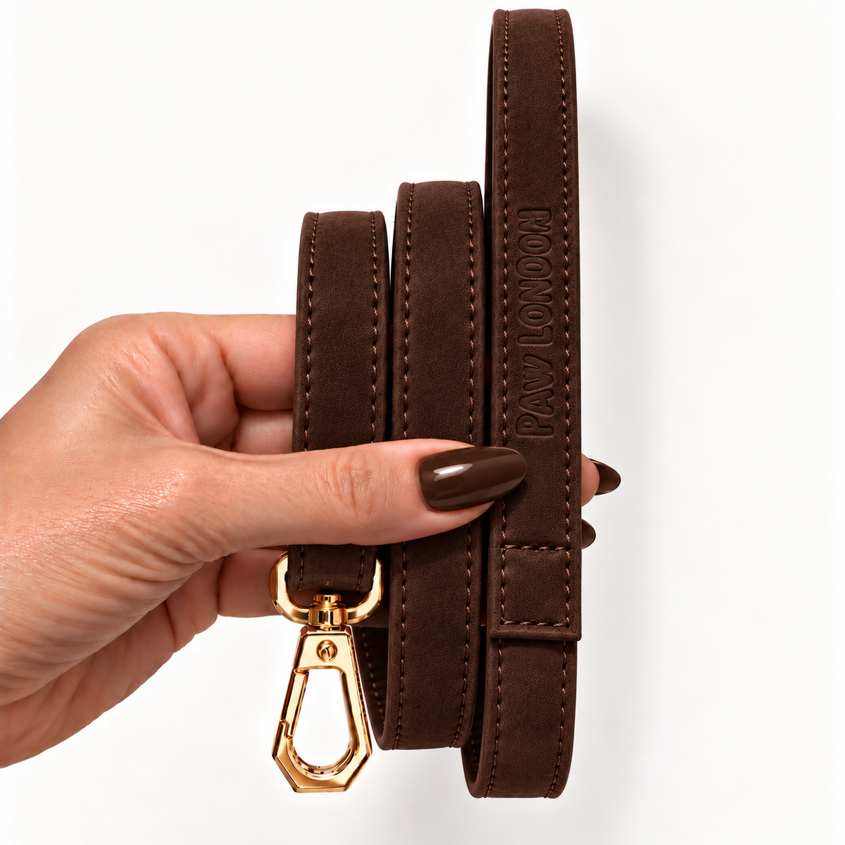Basic Light Dog Leash | Chocolate Textured
