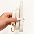 Basic Light dog leash in cream vegan leather