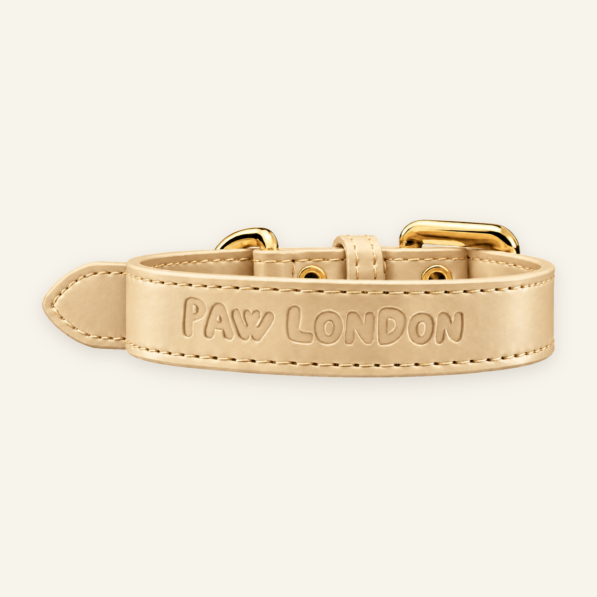 Basic Light Dog Collar | Gold - PAW LONDON
