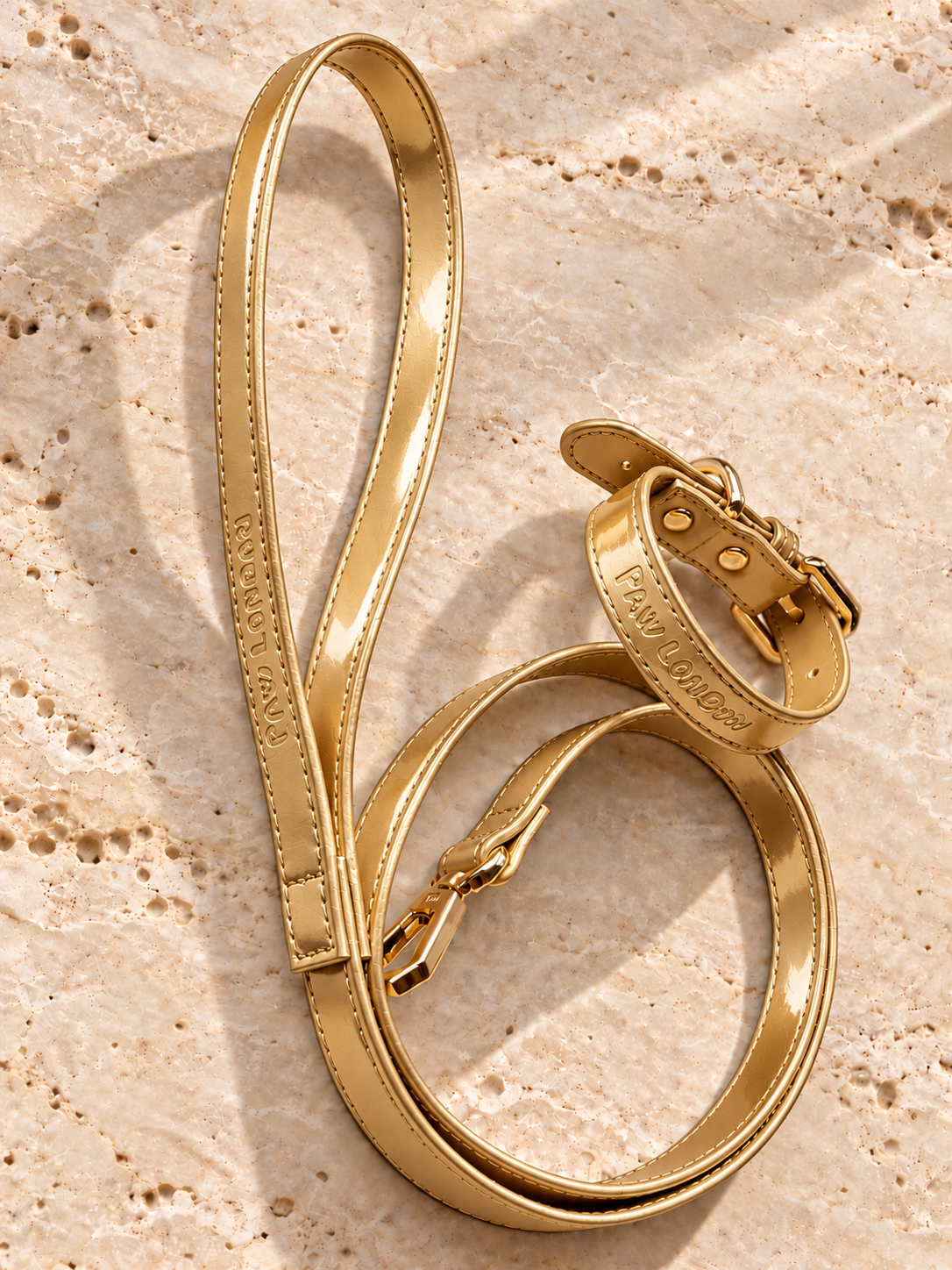 Basic Light Dog Collar | Gold - PAW LONDON