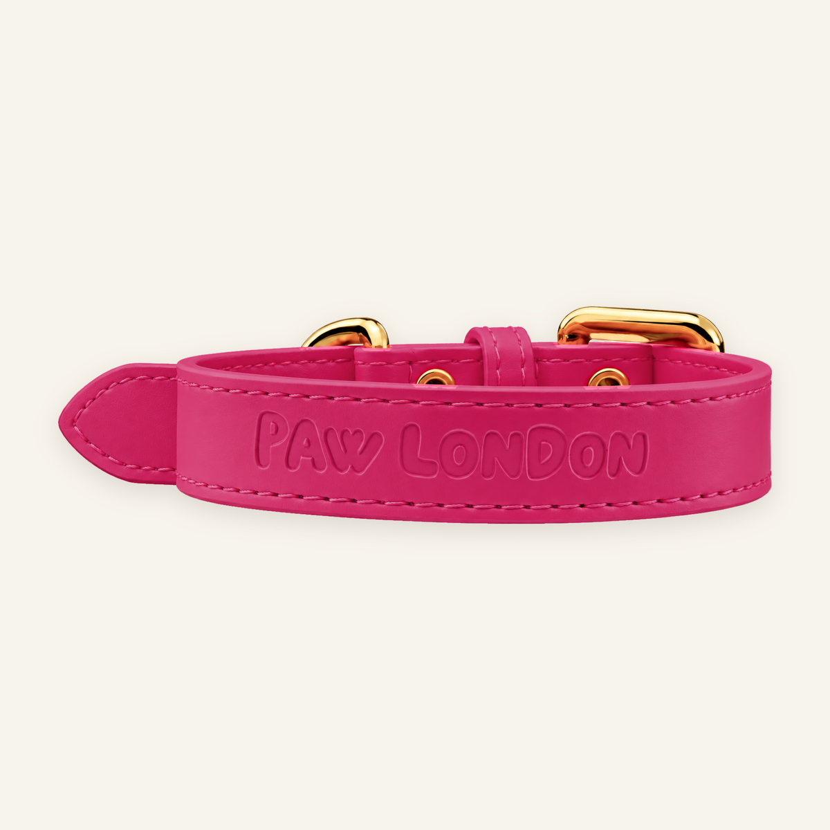 Basic Light Dog Collar | Hot Pink Matte