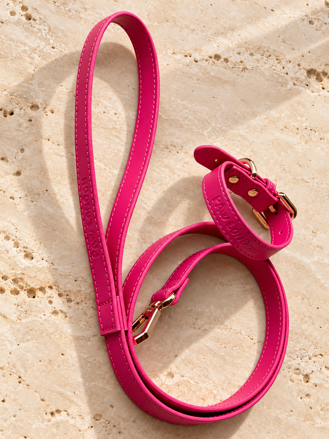 Basic Light Dog Collar | Hot Pink Matte - PAW LONDON