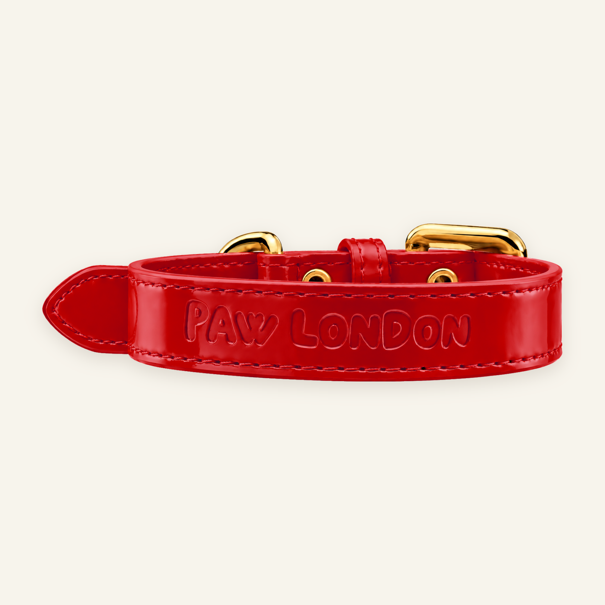 Basic Light Dog Collar | Red Glossy