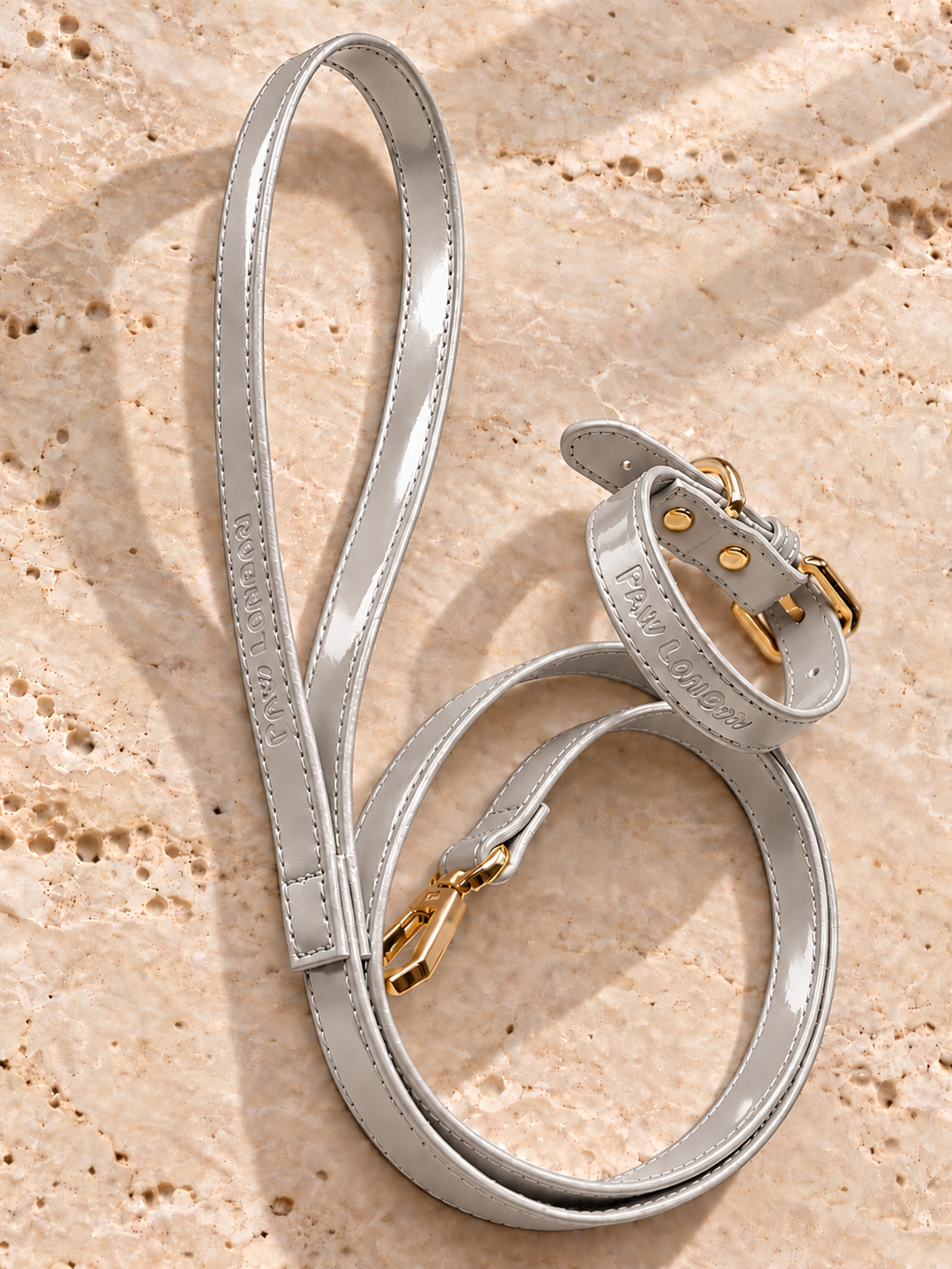 Basic Light Dog Collar | Silver - PAW LONDON