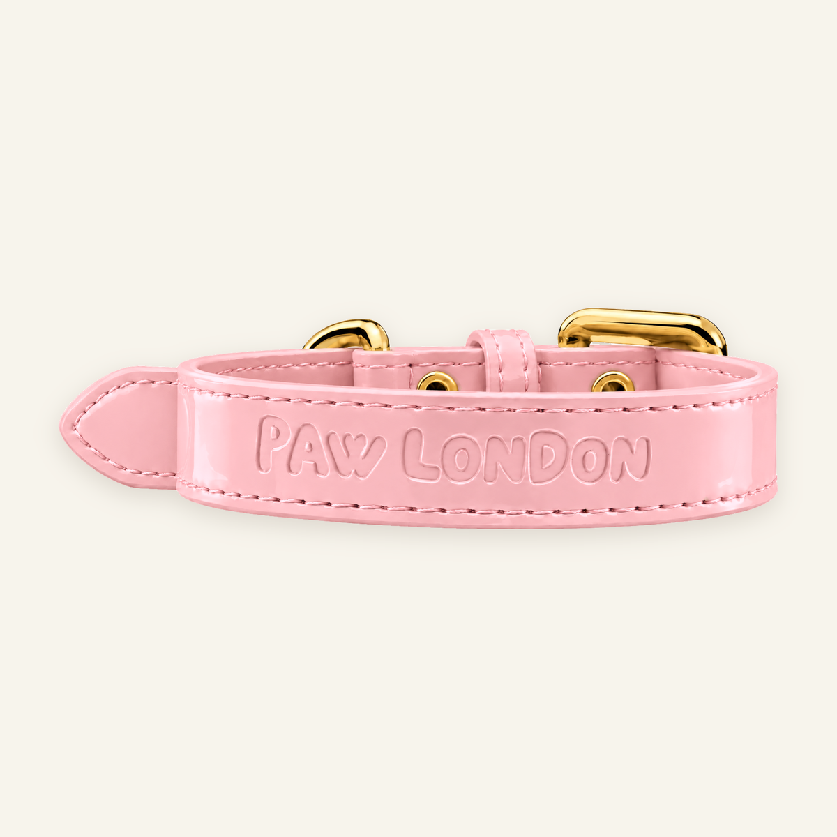 Basic Light Dog Collar | Soft Pink Glossy