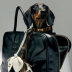 Leopardenschwarzes Swarovski-Hundehalsband 💎