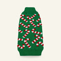 Green candy cane dog jumper