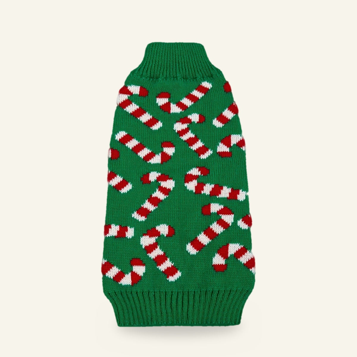 Green candy cane dog jumper