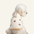 Christmas Bear hoodie on a dog, back view