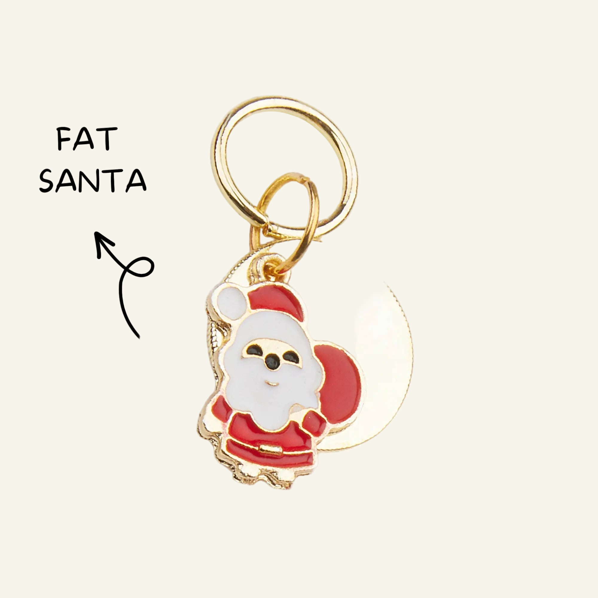 Christmas Dog ID Tag with Santa 2 | Free Engraving & Customizable Shapes for Pets - PAW LONDON