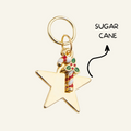 Christmas Dog ID Tag with Sugar Cane Charm | Free Engraving & Customizable Shapes - PAW LONDON