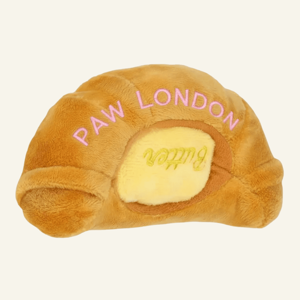 Croissant Plush Dog Toy | Mustard 🥐 - PAW LONDON