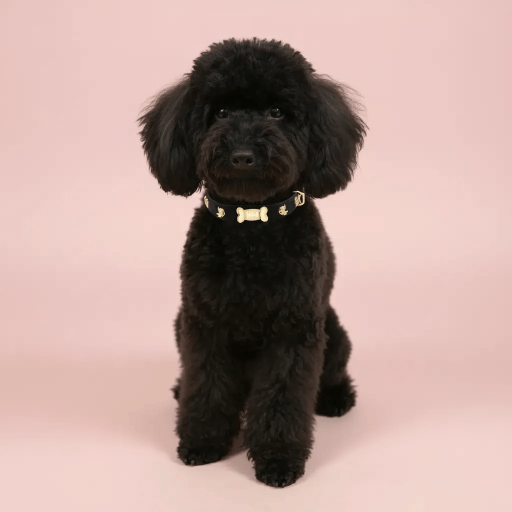 Cupid Gold Dog Collar 🏹 | BLACK - PAW LONDON