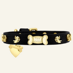 Cupid Gold Dog Collar 🏹 | BLACK - PAW LONDON