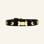 Cupid Gold Dog Collar 🏹 | BLACK - PAW LONDON