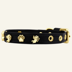 Cupid Gold Dog Collar 🏹 | BLACK - PAW LONDON