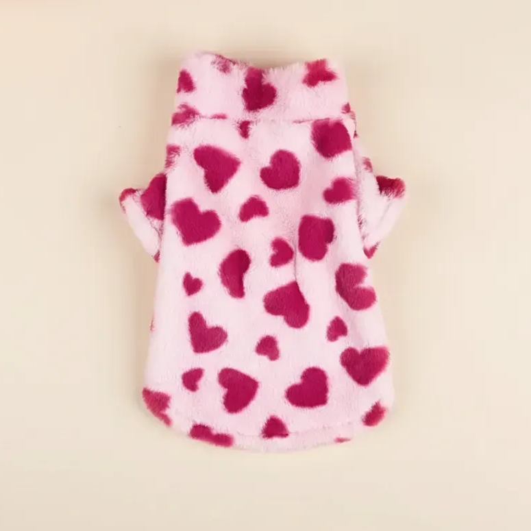 All Over Heart Dog Fleece 💓