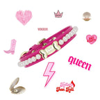 Diana Pearl Dog Collar Hot Pink 💕 - PAW LONDON