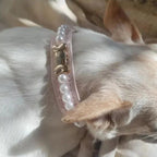 Diana Pearl Dog Collar Soft Pink 💘 - PAW LONDON