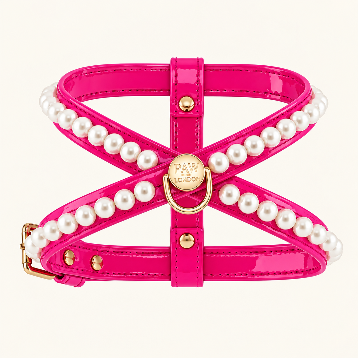 Diana Pearl Dog Harness | Hot Pink - PAW LONDON