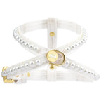 Diana Pearl Dog Harness With Pearls | White 🤍 - PAW LONDON