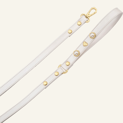 Diana Pearl Dog Leash | White 🤍 - PAW LONDON