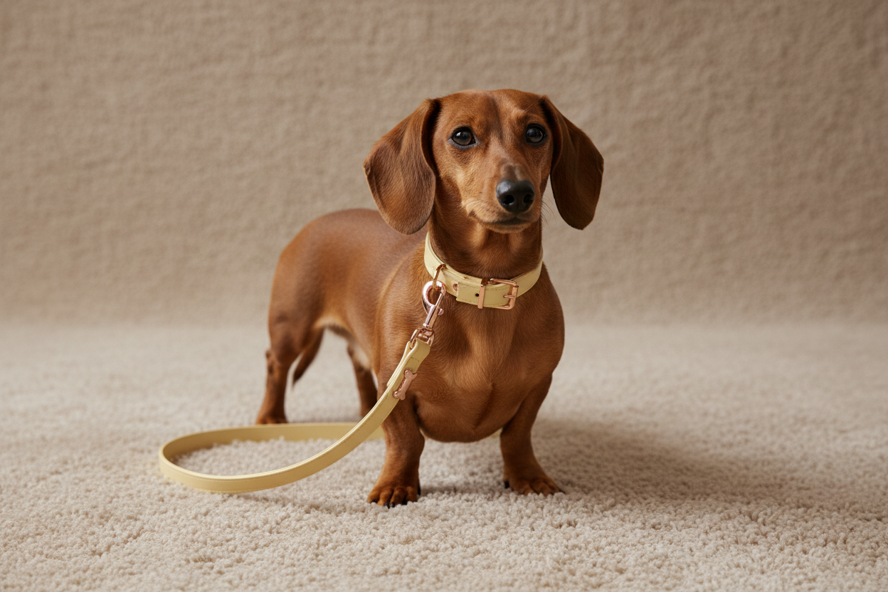 Dog Lead with Gold Plated Bone | Butter 🧈