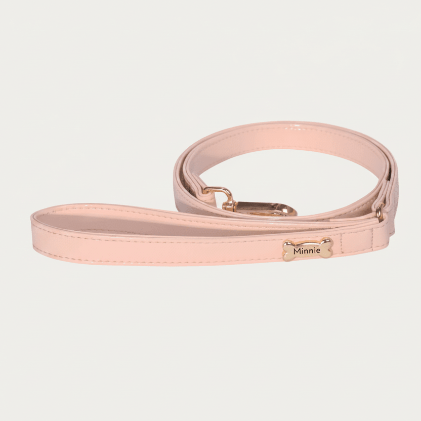 Dog Lead with Gold Plated Bone | Candy - PAW LONDON