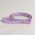 Dog Lead with Gold Plated Bone | Lavender - PAW LONDON