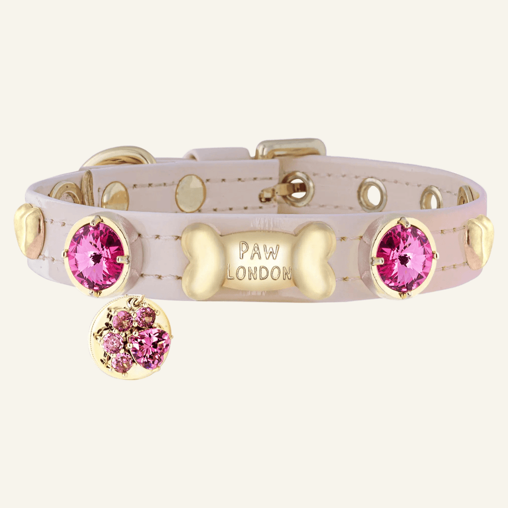 Emma Swarovski Baby Pink Dog Collar 💎 - PAW LONDON