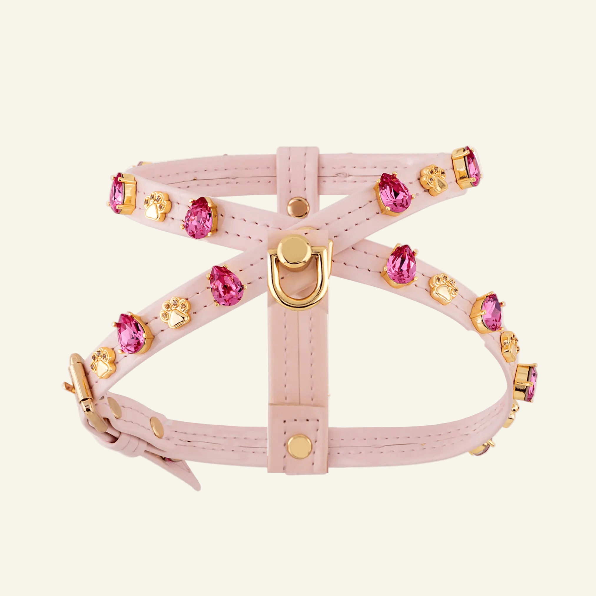 Emma Swarovski Baby Pink Dog Harness 💎 - PAW LONDON