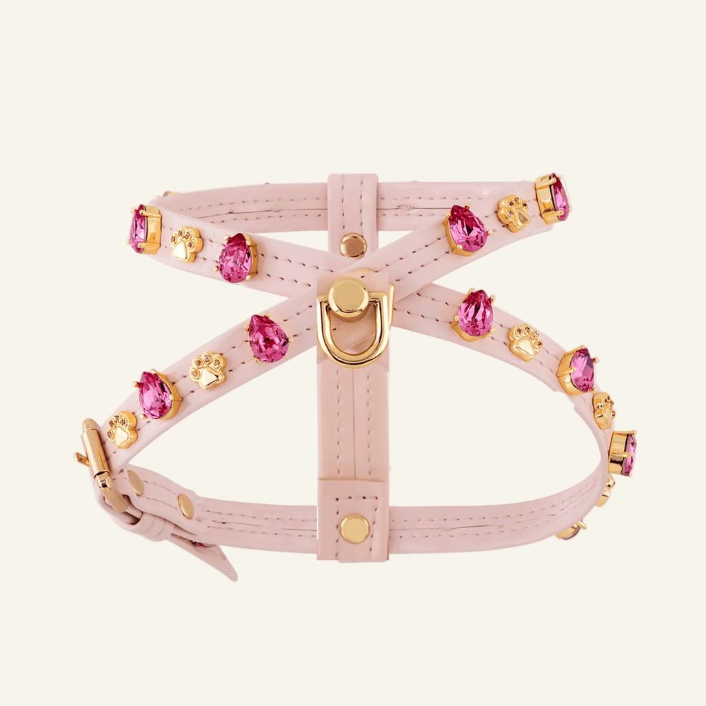 Emma Swarovski® Baby Pink Dog Harness 💎 - PAW LONDON