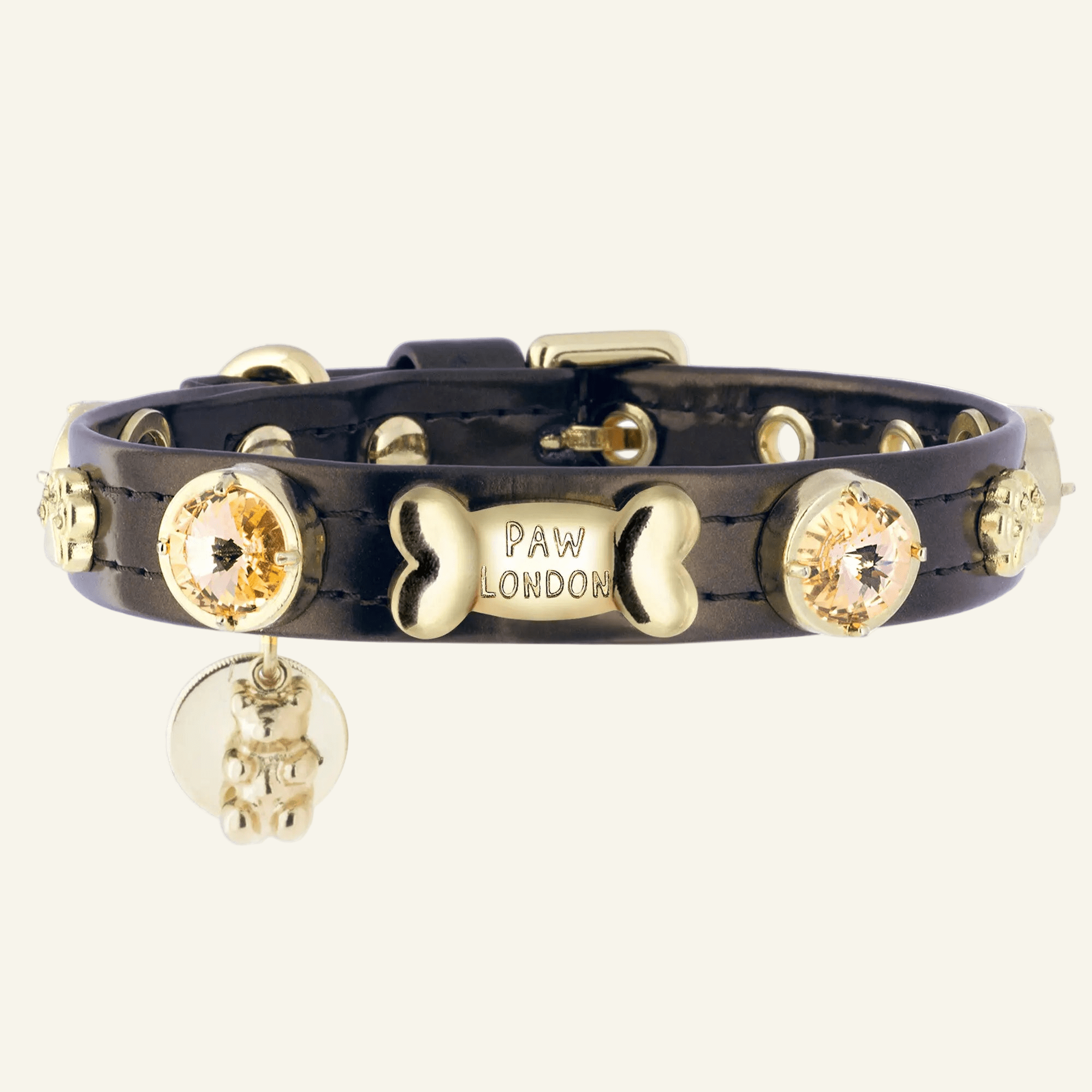 Espresso Swarovski Brown Dog Collar 💎 - PAW LONDON