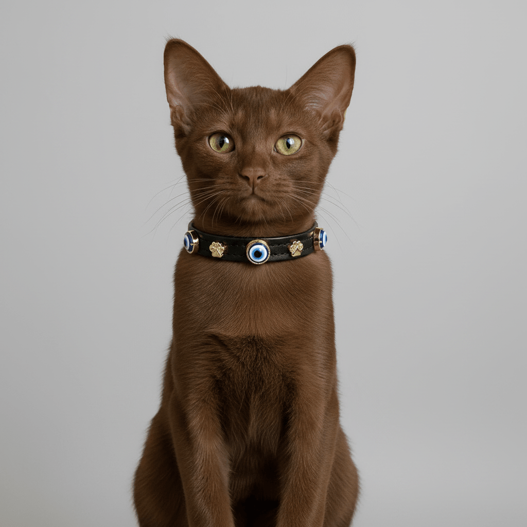 Evil Eye Cat Collar | Black - PAW LONDON