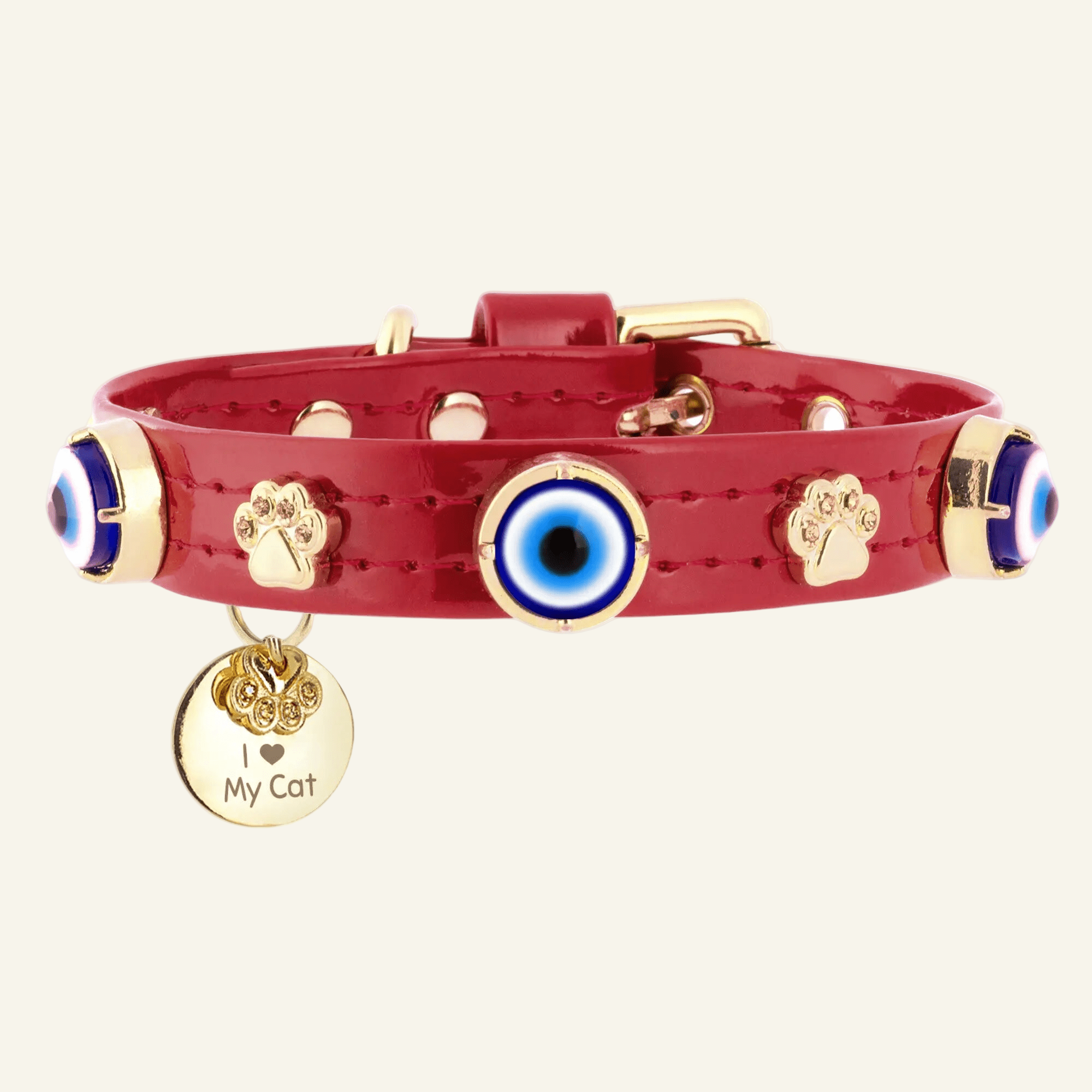 Evil Eye Cat Collar | Red 🧿 - PAW LONDON