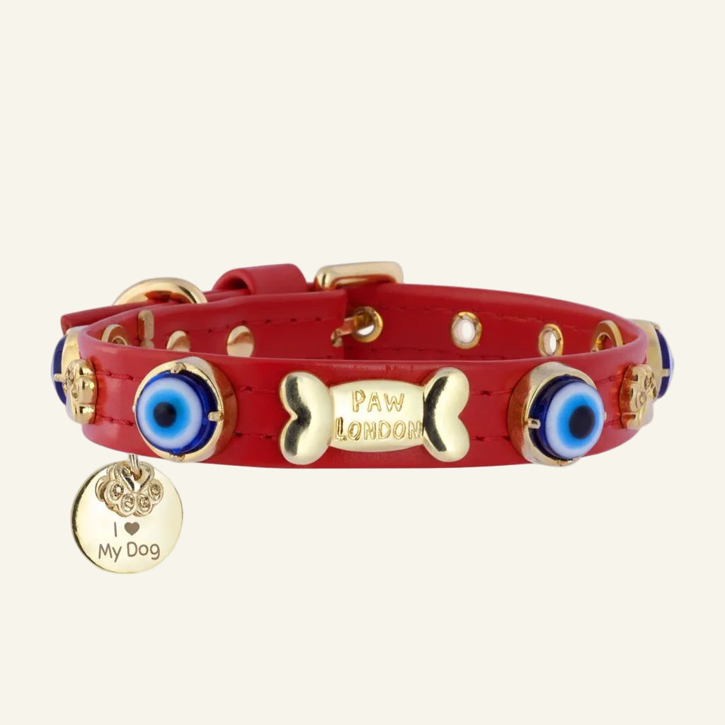Evil Eye Dog Collar Red 🪬. - PAW LONDON