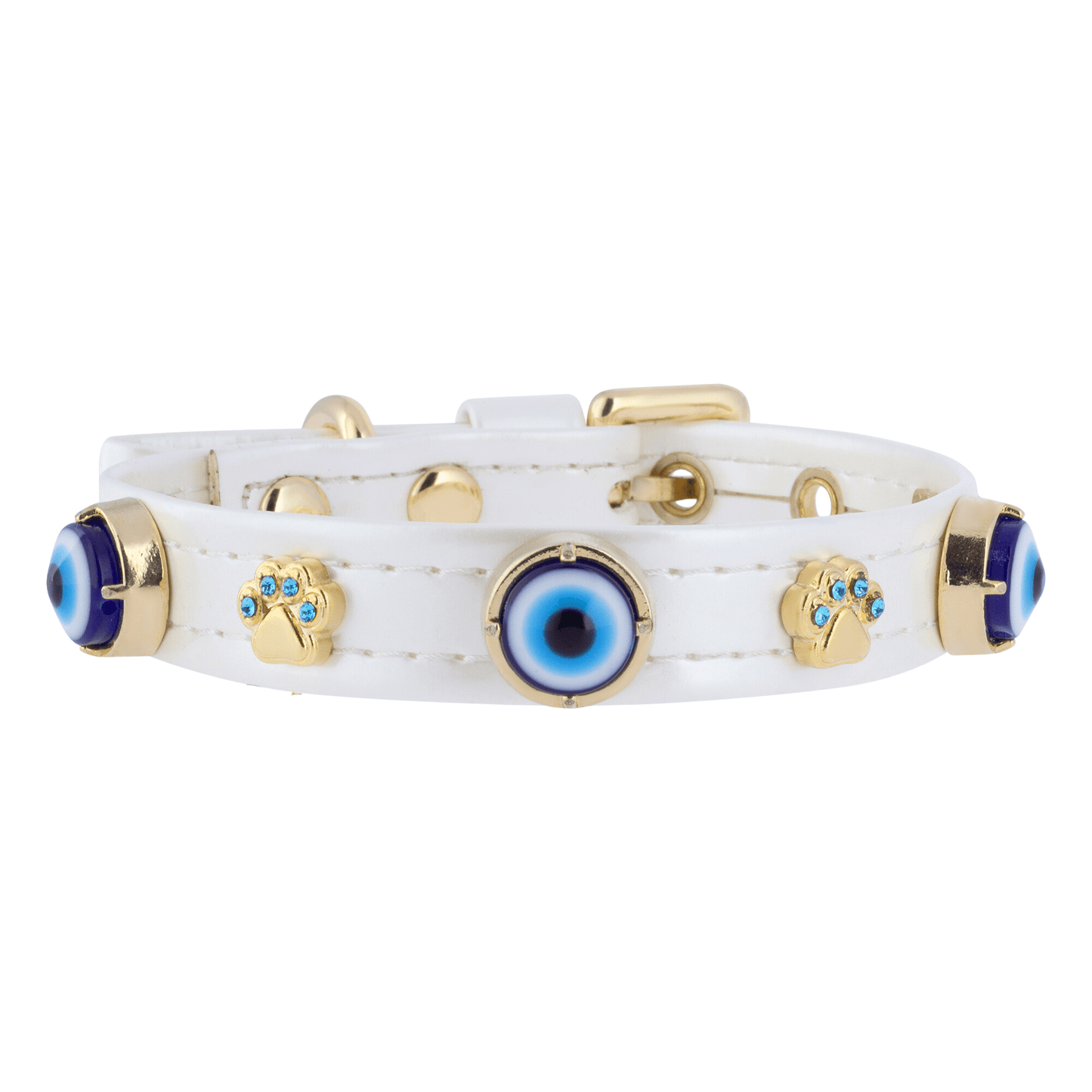 Evil Eye Dog Collar White 🧿 - PAW LONDON