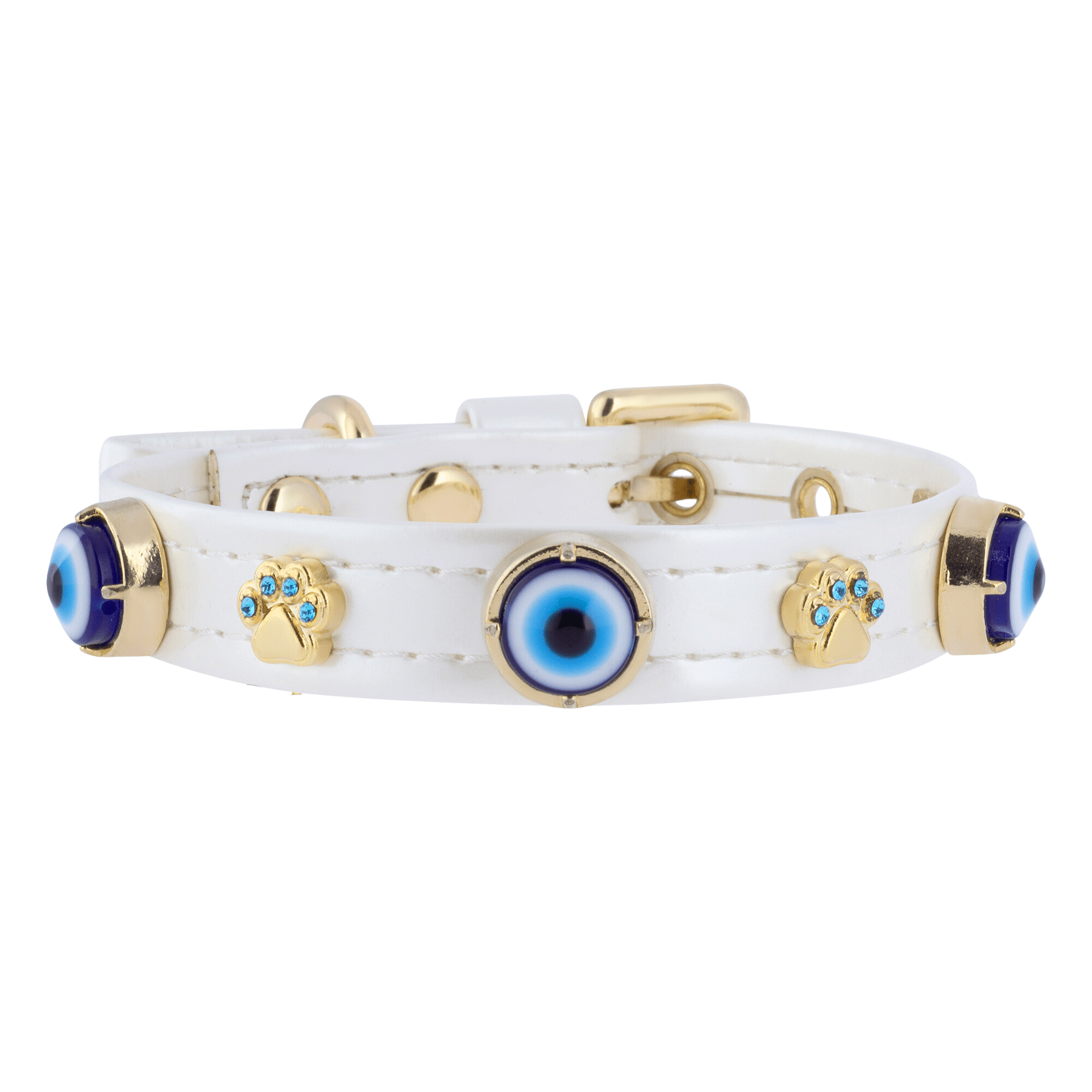 Evil Eye Dog Collar White 🧿 - PAW LONDON