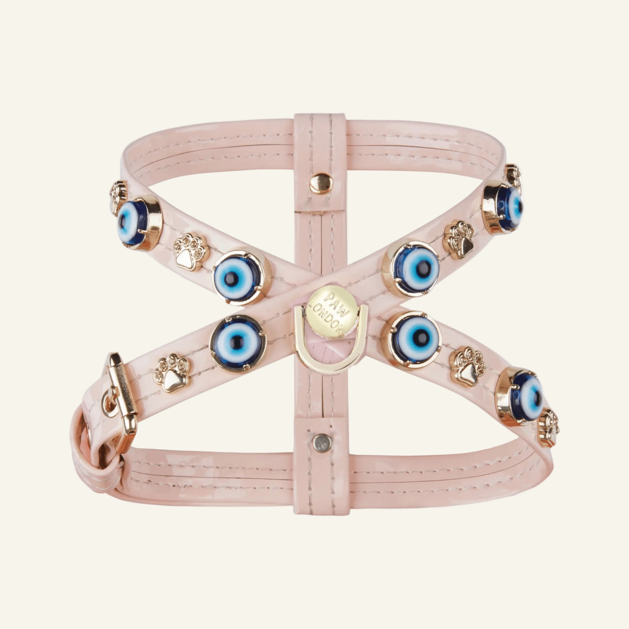 Evil Eye Dog Harness | Baby Pink 🧿 - PAW LONDON