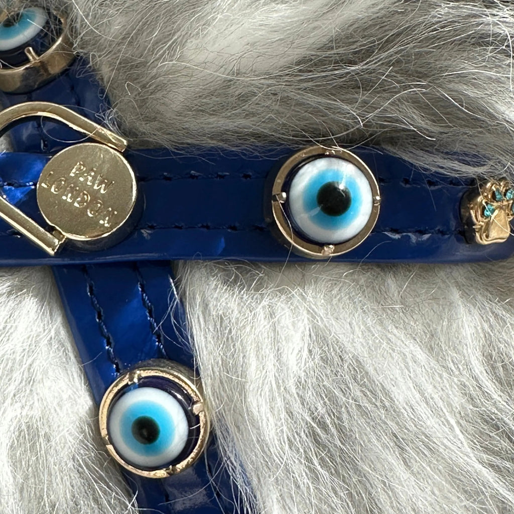 Evil Eye Dog Harness | Royal Blue 🧿 - PAW LONDON