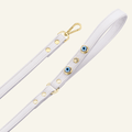 Evil Eye Dog Lead | White 🧿 - PAW LONDON
