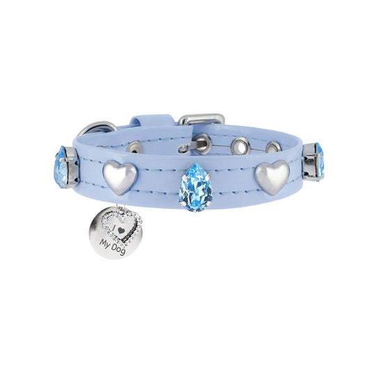 Fabrice Blue Swarovski Dog Collar 💎 - PAW LONDON