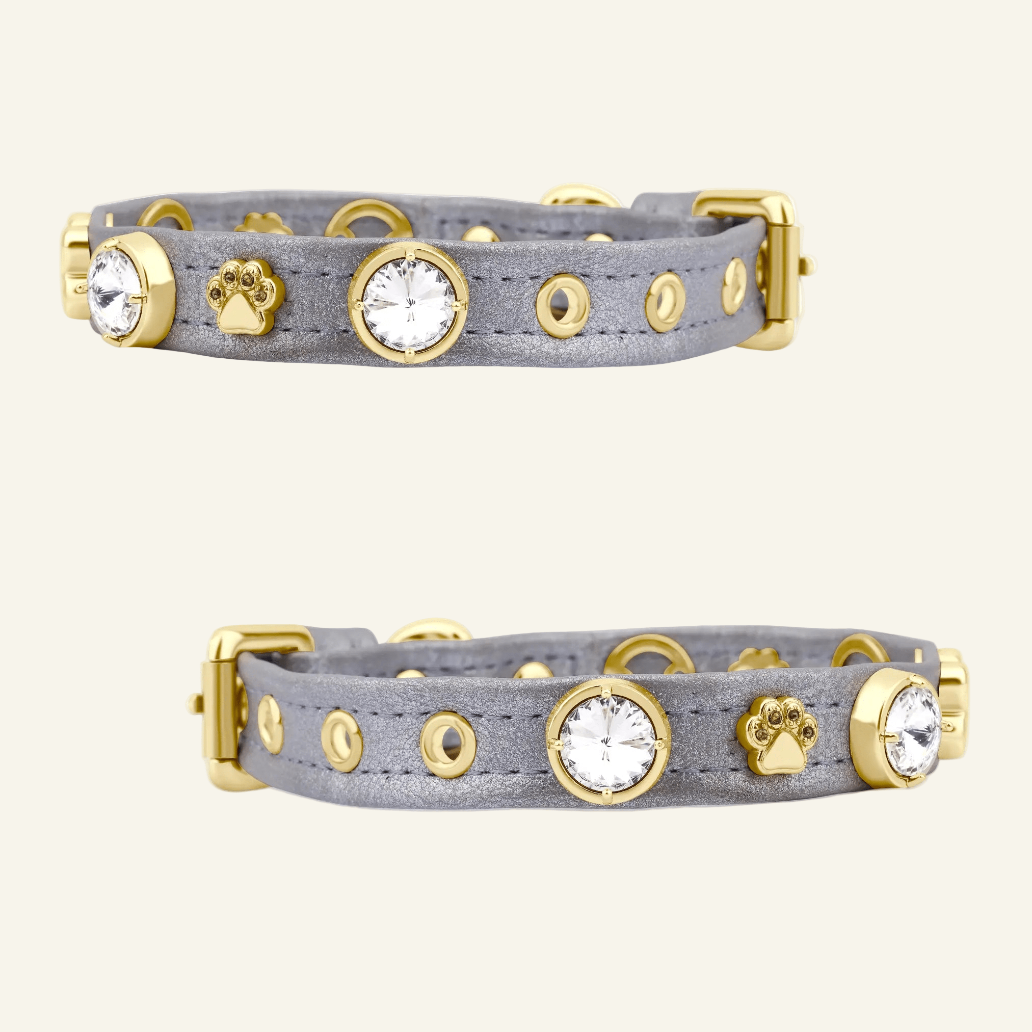 Gatsby Silver Swarovski Dog Collar 🍸 - PAW LONDON