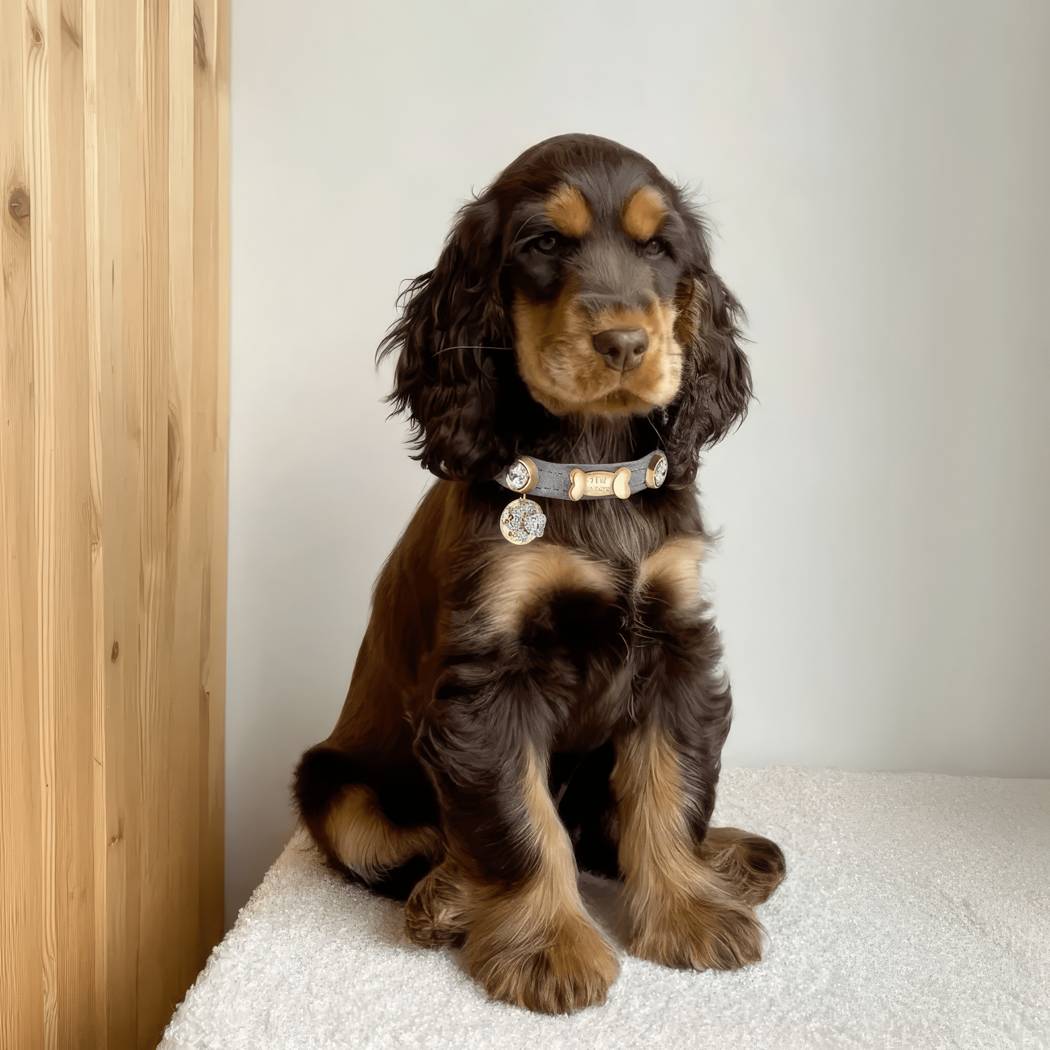 Gatsby Silver Swarovski Dog Collar 🍸 - PAW LONDON