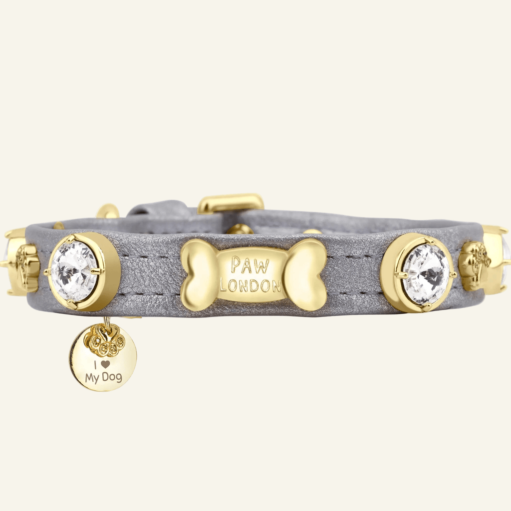 Gatsby Silver Swarovski® Dog Collar 🍸 - PAW LONDON