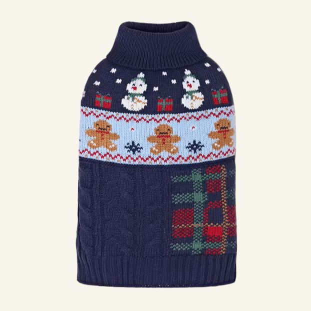 Gingerbread Christmas Dog Jumper 🫚 - PAW LONDON