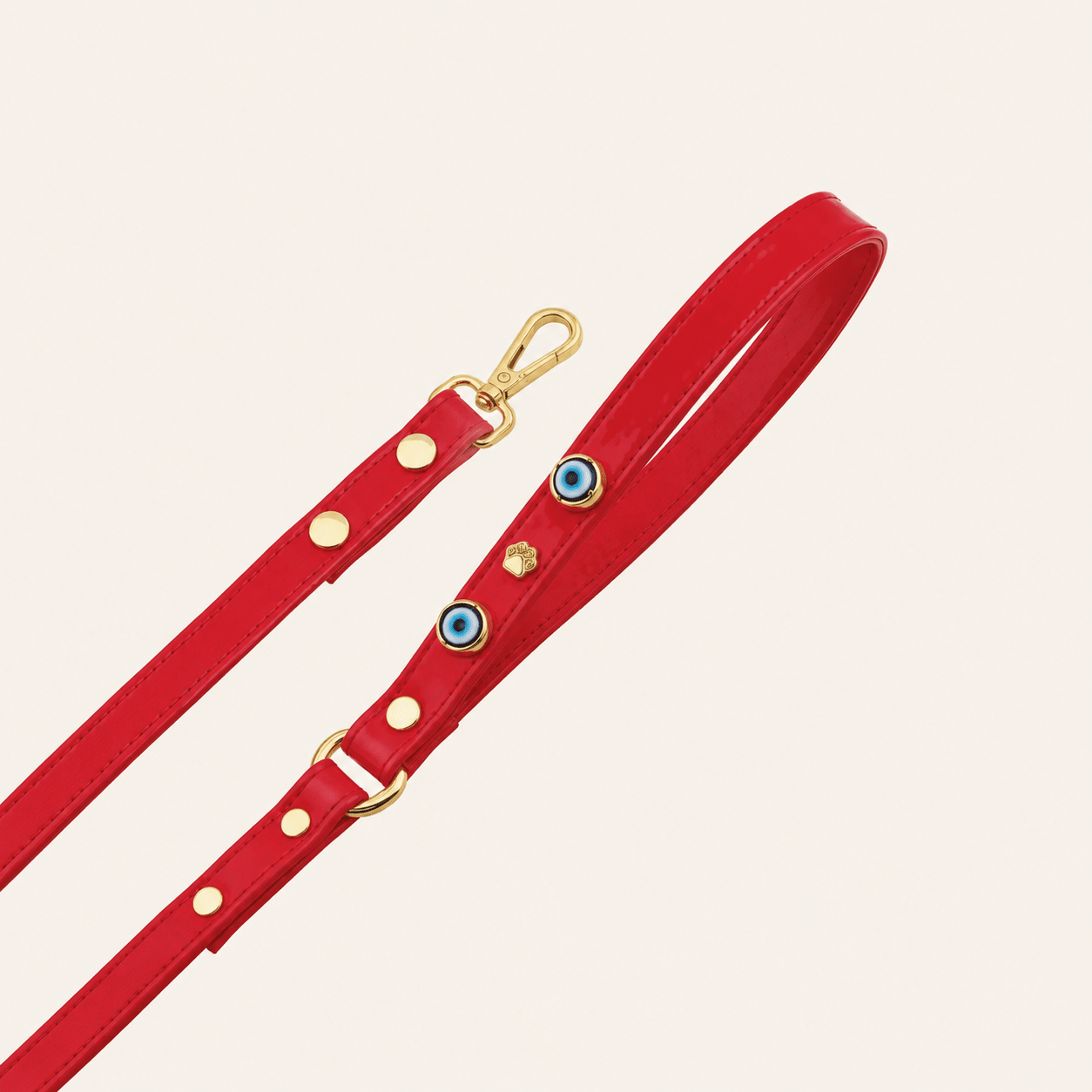 Glossy Evil Eye Dog Lead | Red 🧿 - PAW LONDON