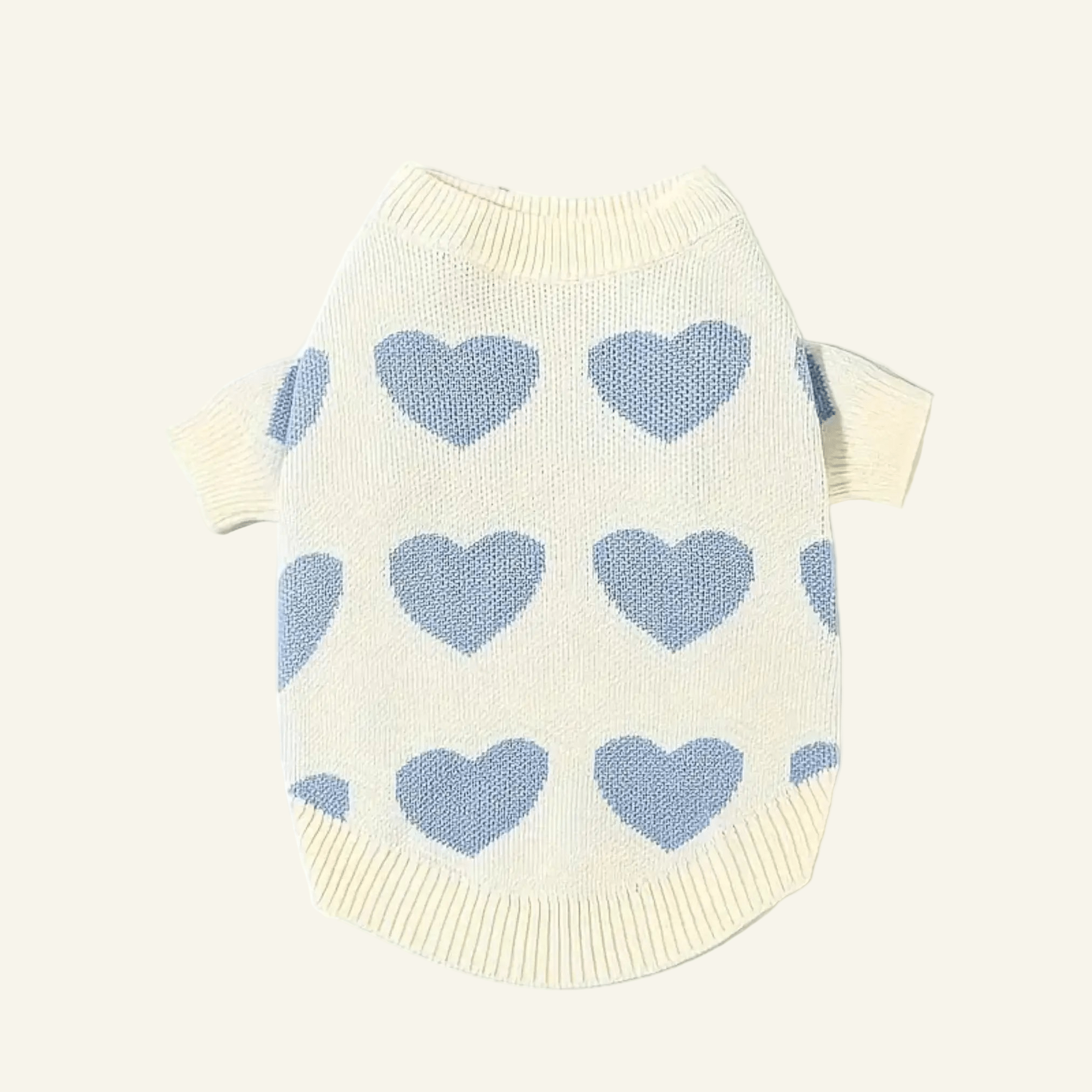 Heart Blue Soft Dog Sweater - PAW LONDON